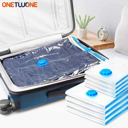 1/3/5pcs Vacuum Storage Bags,for Bedding,Pillows,Towel,Clothes Space Saver Travel Storage Bag,With Hand-Pump,Vacuum Bag Package