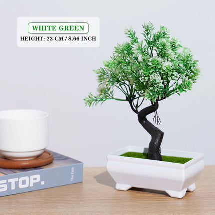 Artificial Bonsai Tree Potted Plant Small Table Decor