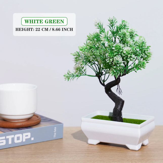 Artificial Bonsai Tree Potted Plant Small Table Decor