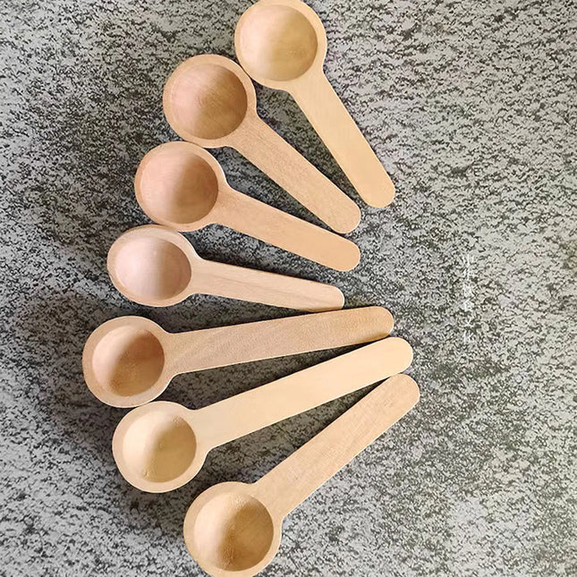 10Pcs/Set Wooden Honey Spoon Ecofriendly Household Tableware Bamboo Kitchen Condiment Scoop Coffee Spoon Dessert Spoon Teaspoon