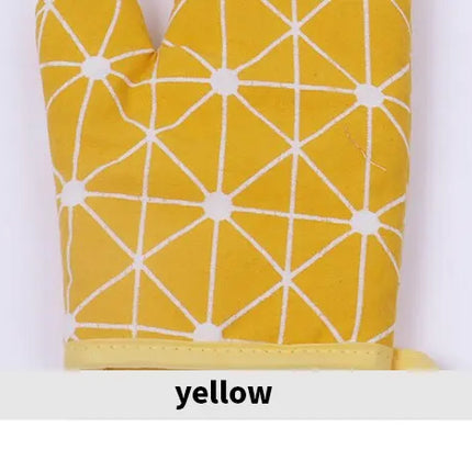 1 Pack Of Cotton And Linen Baking Gloves Microwave Oven Gloves Home Insulation Kitchen Baking Oven Special Tools