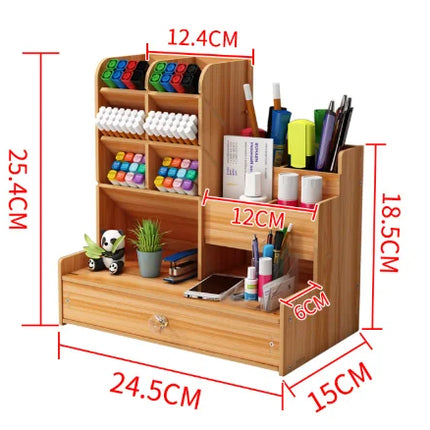Wooden Desk Organizer DIY Pen Holder