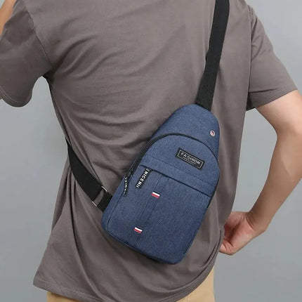 Chest Bag Men's One Shoulder Crossbody Bag Large Capacity Outdoor Sports And Leisure Fashion Small Shoulder Bag Large Capacit