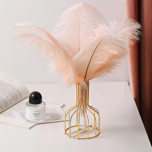 Hollow Iron Vase for Dried Flowers