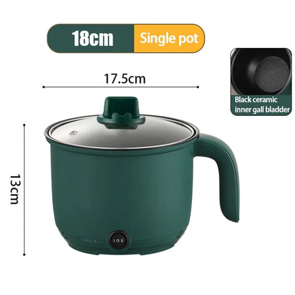 1.5L Mini Home Cooking Pot Multifunctional Rice Cooker Non Stick Pan Safety Material Potable Stockpot Utility Electrice