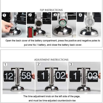 Modern Flip Clock Turning Page Timepiece