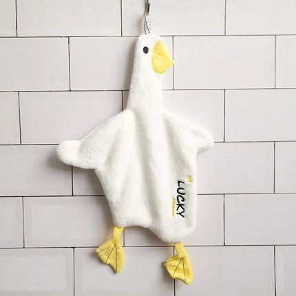 Cartoon Cat Shaped Hand Towel Kitchen Bathroom Hanging Absorbent Hand Towel Household Multi-functional Cleaning Hand Towel