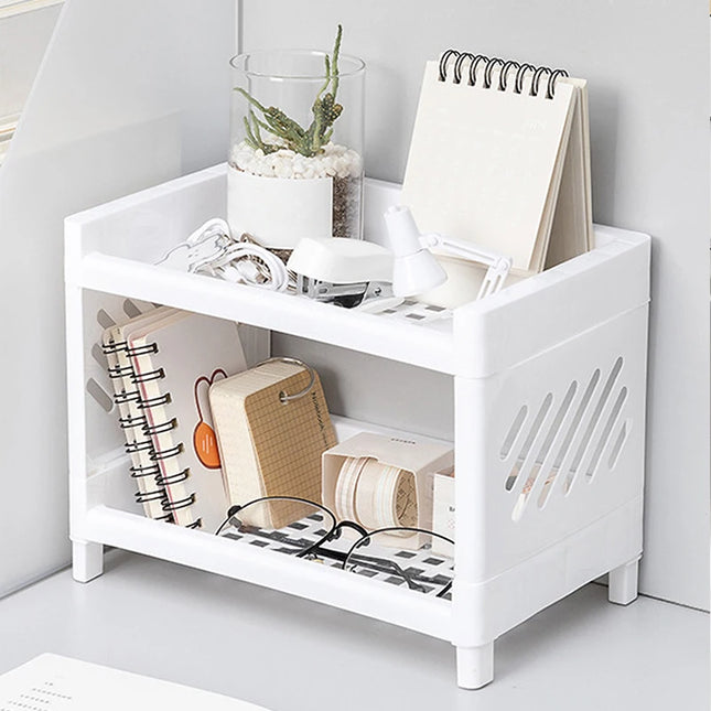 Double Layer PP Desktop Storage Rack