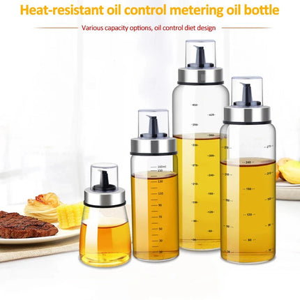 180/300/500ml Cooking Seasoning Oil Bottle Sauce Bottle Glass Storage Bottles for Oil and Vinegar Oil Dispenser For Kitchen