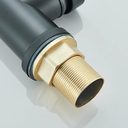 Black Spring Pull Down Kitchen Faucets Stream Spray Head Hot Cold Water Tap Stainless steel Rotation Kitchen Mixer Tap Crane