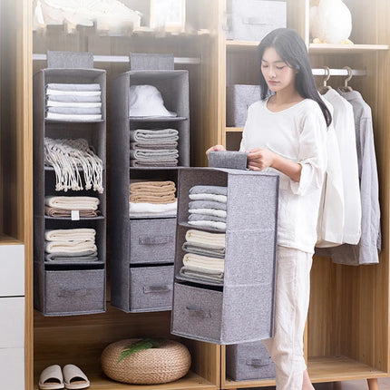 Collapsible Cotton Linen Hanging Storage Bag