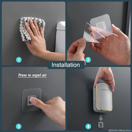 Wall-Mounted Quick-Drain Toilet Brush Set