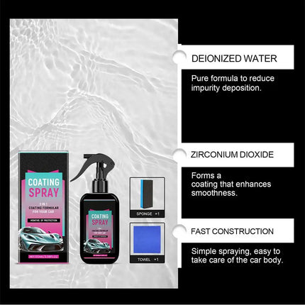 Car Coating Spray Hydrophobic Auto Glass Coating Agent Waterless Wash Car Refurbishment Brightening Waxing Polishing Spray