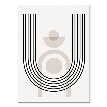 Abstract Boho Geometric Canvas Art Print