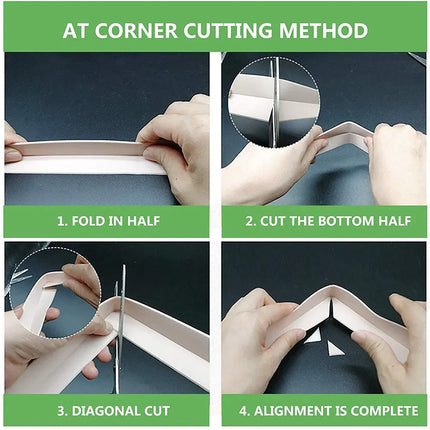 Bathroom Shower Sealing Tape Sink Bath White Pvc Self Adhesive Waterproof Wall Sticker For Bathroom Kitchen Caulk Sealing Strips
