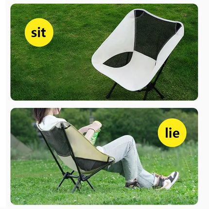 Outdoor Camping Portable Folding Moon Chair