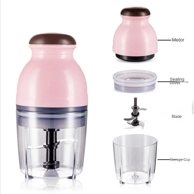 600ml Electric Kitchen Chopper Garlic Masher Meat Grinder Food Garlic Vegetable Chopper Crusher Food Processor Slicer Blender