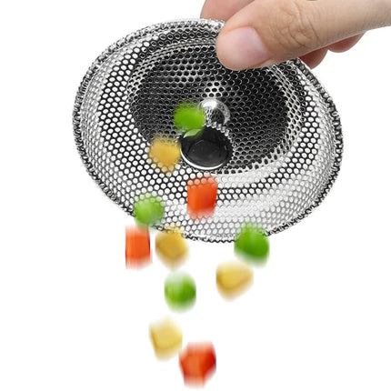 Waste Plug Sink Strainer Stainless Steel Basin Drain Filter  Shower Floor Sewer Mesh Hair Catcher Kitchen Bathroom Accessories
