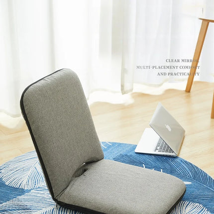 Lazy Sofa Foldable Tatami Floor Chair High Back Support Lounger Multi-Functional Reading Seat Ergonomic Bay Window Bed Seat