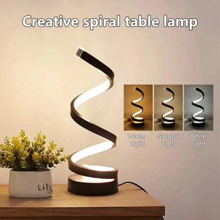 Modern Spiral LED Table Lamp Dimmable