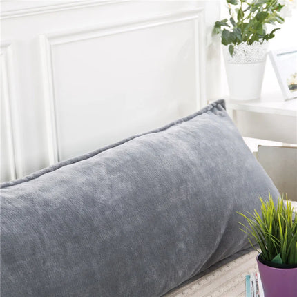 Solid Color Flannel Long Pillow Case Soft Comfortable Adults Double Lover Sleeping Pillow Cover Bedding Body Pillowcase