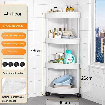 Multi-Layer Bathroom Corner Shelf Organizer Rack