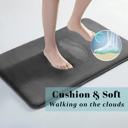 Super Absorbent Non-Slip Velvet Bathroom Door Floor Mat