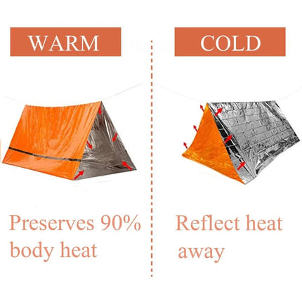 2-Person Emergency Tent Shelter Bivy Kit
