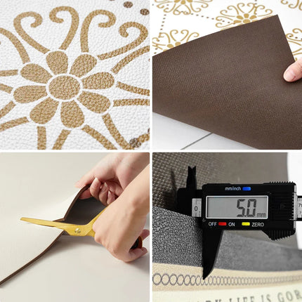 Kitchen Floor Mat Non-slip Oil-proof Carpet Pvc Leather Waterproof Foot Mats Wipeable No-clean Rug Long Strip Decoration Carpets