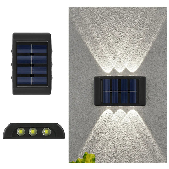 6LED Solar Lights Outdoor Wall Lamp