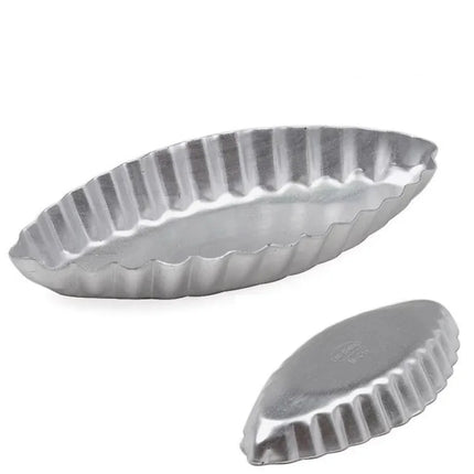 5/10/15pcs Boat Shape Egg Tart Mold Aluminum Cookies Fruit Cake Moulds For Kitchen Pudding Pastry Baking Decorating Tools