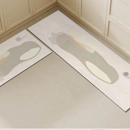 Kitchen Floor Mat Non-slip Oil-proof Carpet Pvc Leather Waterproof Foot Mats Wipeable No-clean Rug Long Strip Decoration Carpets