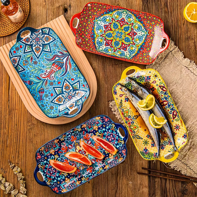Bohemian Style Ceramic Fish Dish