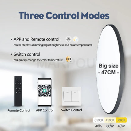 Smart LED Ceiling Lamp with Remote Control