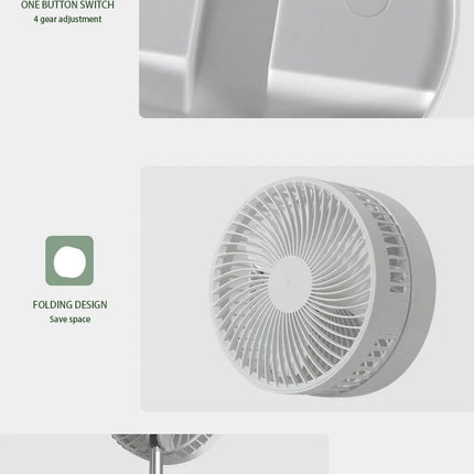 Retractable Fan USB Charging Folding Portable Mini Electric Fan Dormitory Outdoor Cooling Appliances Adjustable Home Fans