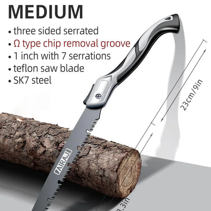 AIRAJ Folding Saw Woodworking Folding hacksaw Multifunction Cutting Wood Sharp Camping Garden Prunch Saw Tree Chopper Knife Hand