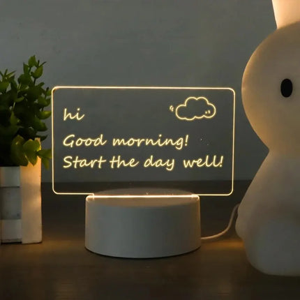Creative LED Writing Board Lamp Acrylic Message Pad