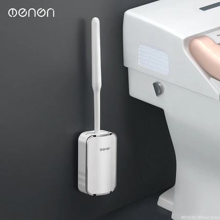 Wall-Mounted Quick-Drain Toilet Brush Set