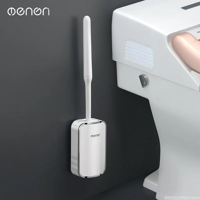 Wall-Mounted Quick-Drain Toilet Brush Set