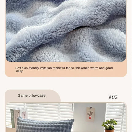 New Bubble Fleece Blanket - Solid Color Rolled Edge Cover Blanket Soft and Comfortable Bedding 150x200 180x200 200x230