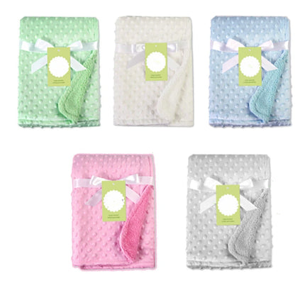 Newborn Baby Blankets Warm Fleece Thermal Soft Stroller Sleep Cover Cartoon Beanie Infant Bedding Swaddle Wrap Kids Bath Towel