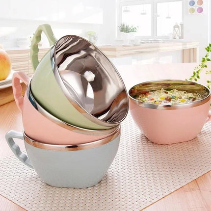 Stainless Steel Noodle Bowl with Handle