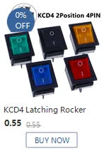 KCD4 children's electric car forward and backward stop switch ON-OFF-ON reverse handle toy car start toggle switch