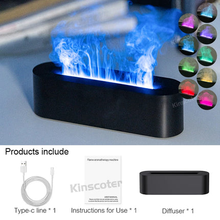 Flame Aroma Diffuser with RGB Light
