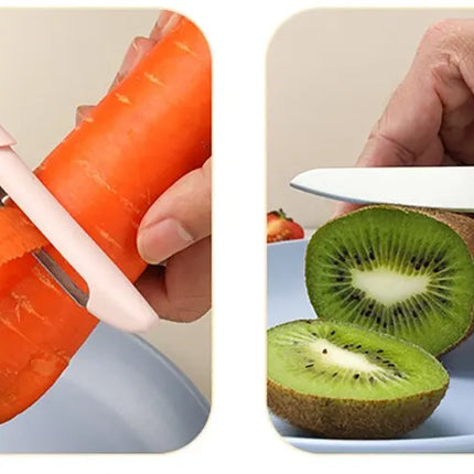 Two in One Peeler Stainless Steel Fruit Peeler Kitchen Knife Double Ended Melon Peeler Kitchen Cooking Tool