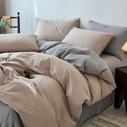 2025 New All-cotton Quilt Cover Class A Yarn-dyed Washed Cotton Single Bed Cover Solid Light Blue Breathable Bedding 220x240