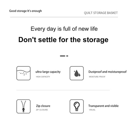 Wardrobe Organizer Large Capacity Quilt Storage Bag Clothing Box Bedding Container Polyester Fabric Dustproof Storage Bags
