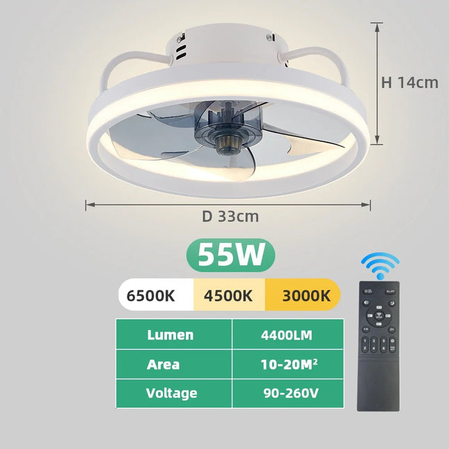 55W Ceiling Fan Light with Remote