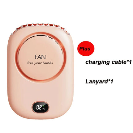 New Mini Portable Fan Portable Rechargeable Bladeless Turbo Ultra Quiet Student Hand Held Fan Outdoor Sports Travel