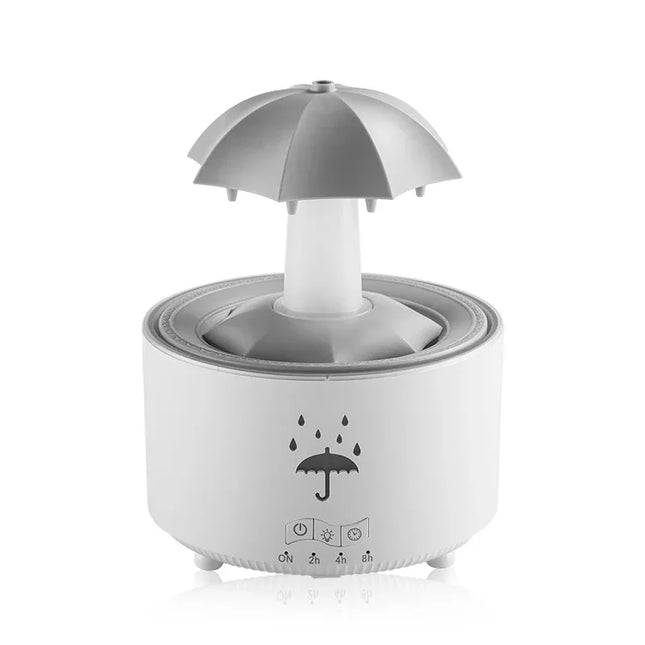 Colorful Rain Drop Aroma Diffuser with Rotating Water Mist 300ml Ultrasonic Humidifier/Remote Control/Timer/LED Light